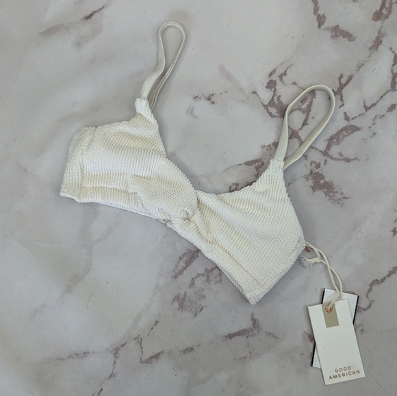 Good American Swim Top Women Crinkle Always Fits Twist Bikini Swimsuit - Picture 1 of 12